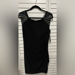 Black Dress with Sequin Details